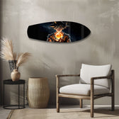 Anime Saiyan Glowing Sphere Glass Wall Art.