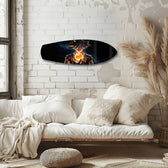 Anime Saiyan Glowing Sphere Glass Wall Art.