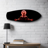 Anime Demon King Red Halo Glass Wall Art.