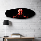 Anime Demon King Red Halo Glass Wall Art.