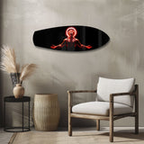 Anime Demon King Red Halo Glass Wall Art.
