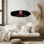 Anime Demon King Red Halo Glass Wall Art.
