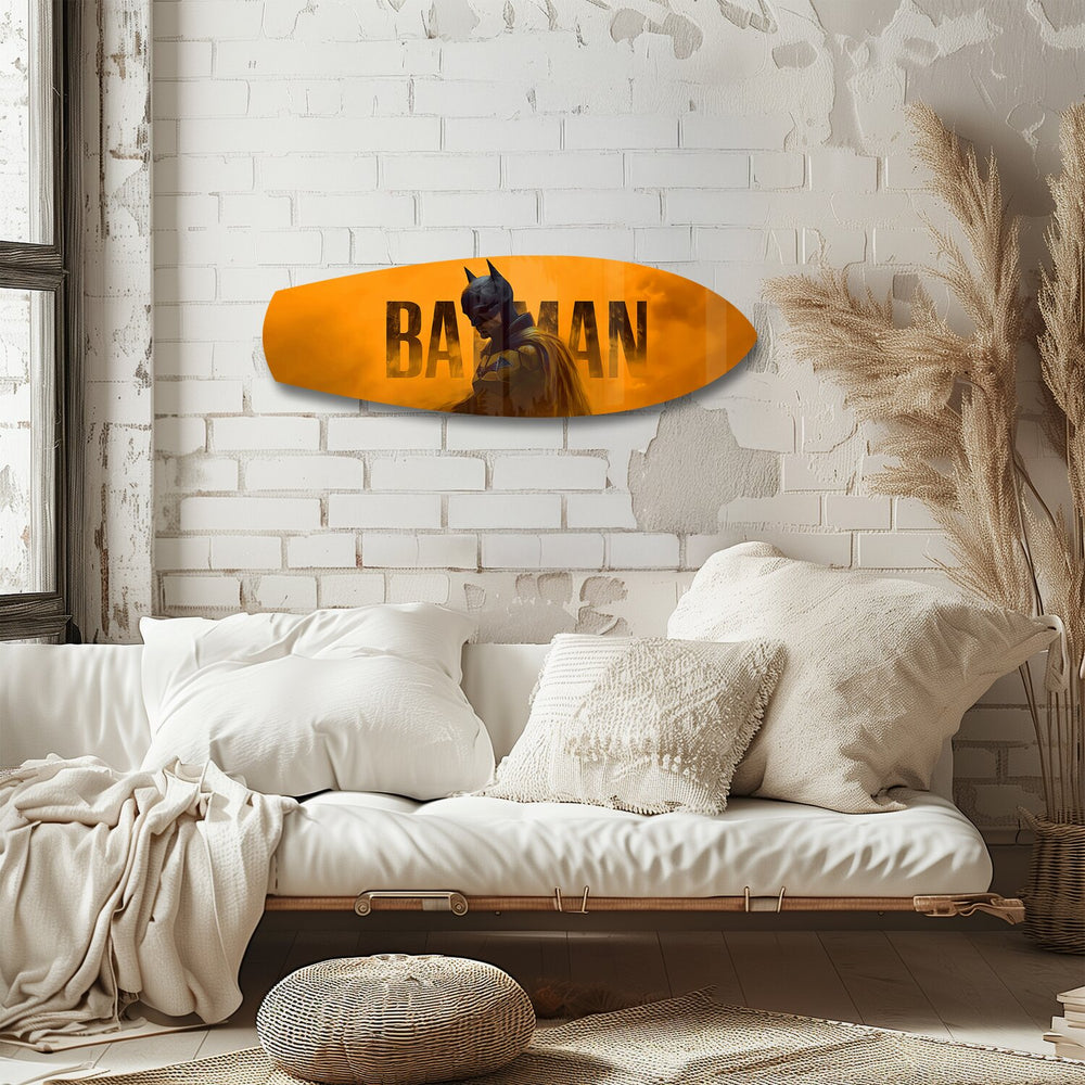Bat Hero Dark Knight Movie Glass Wall Art.