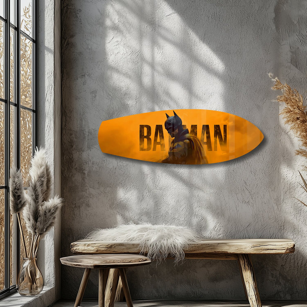Bat Hero Dark Knight Movie Glass Wall Art.