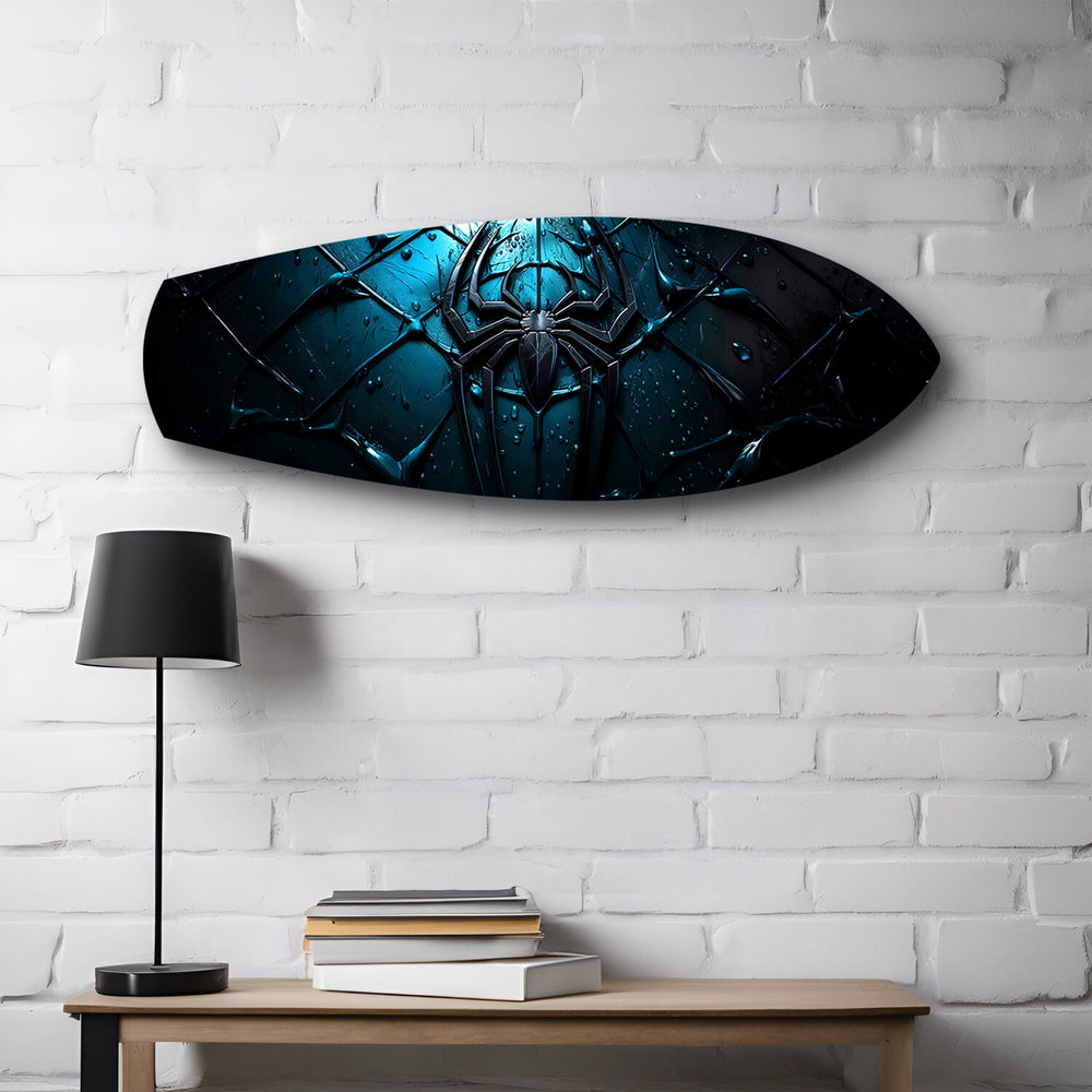 3D Spider Web Glass Wall Art.