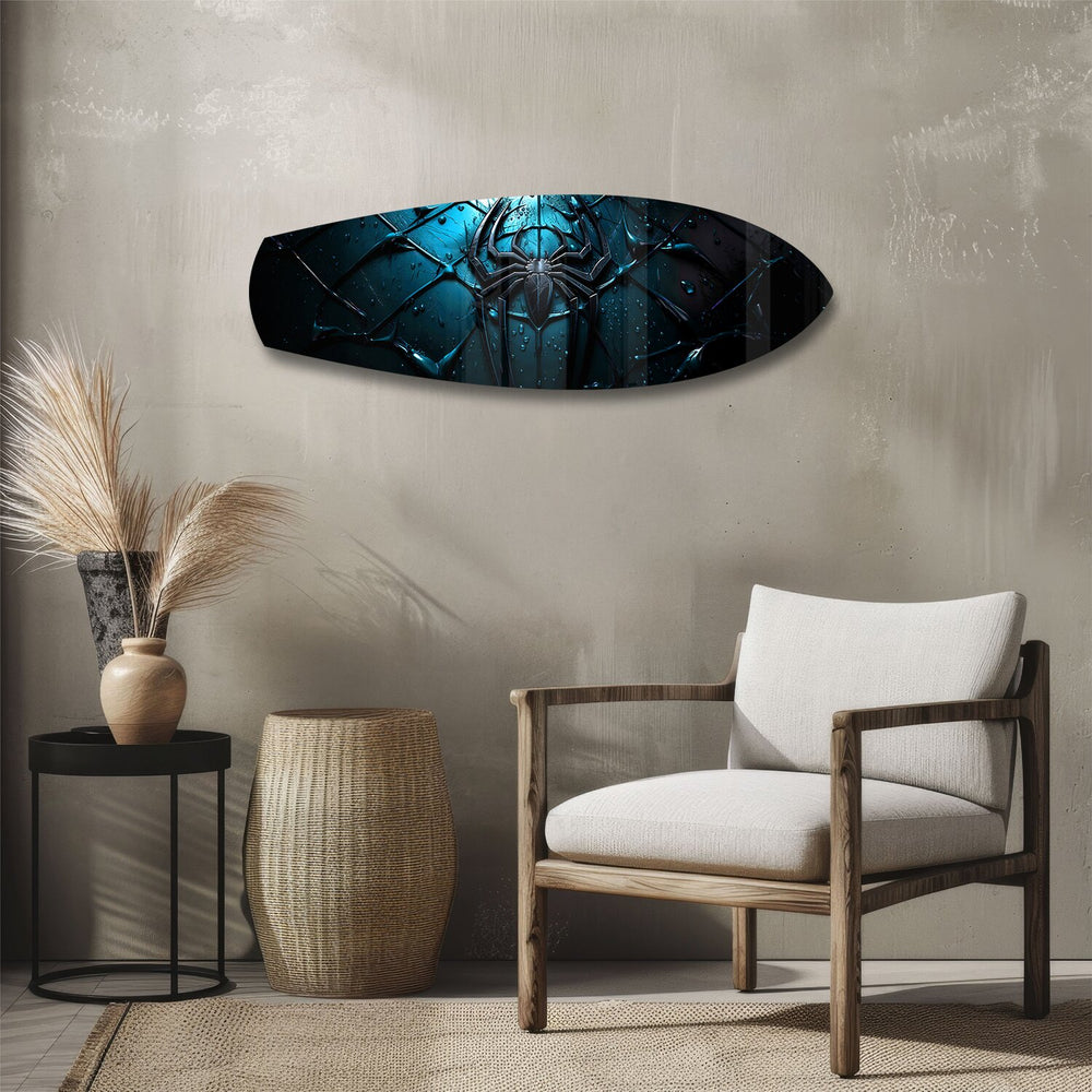 3D Spider Web Glass Wall Art.