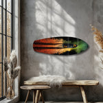 Speedboat Fire and Smoke Trails Glass Wall Art.