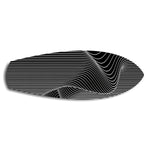 Black and White Op Art Stripes Glass Wall Art.