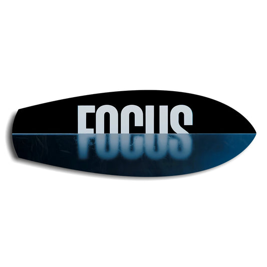 FOCUS Typography Motivational Glass Wall Art.