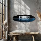 FOCUS Typography Motivational Glass Wall Art.