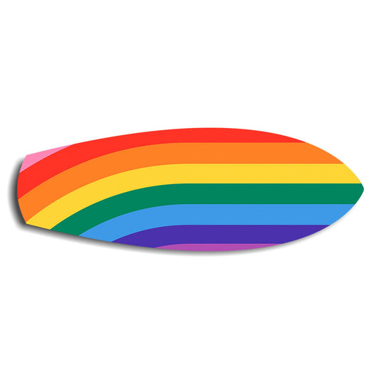Rainbow Pride Stripes Glass Wall Art.