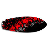 Red and Black Street Graffiti Glass Wall Art.