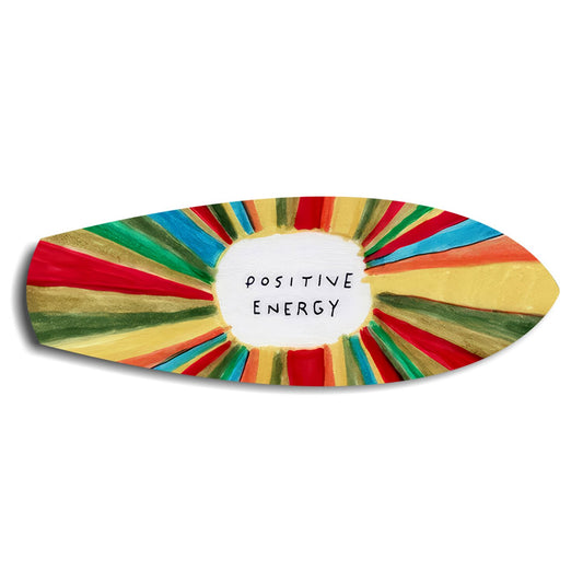 Positive Energy Colorful Sunburst Glass Wall Art.