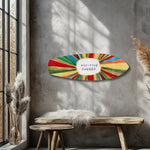 Positive Energy Colorful Sunburst Glass Wall Art.