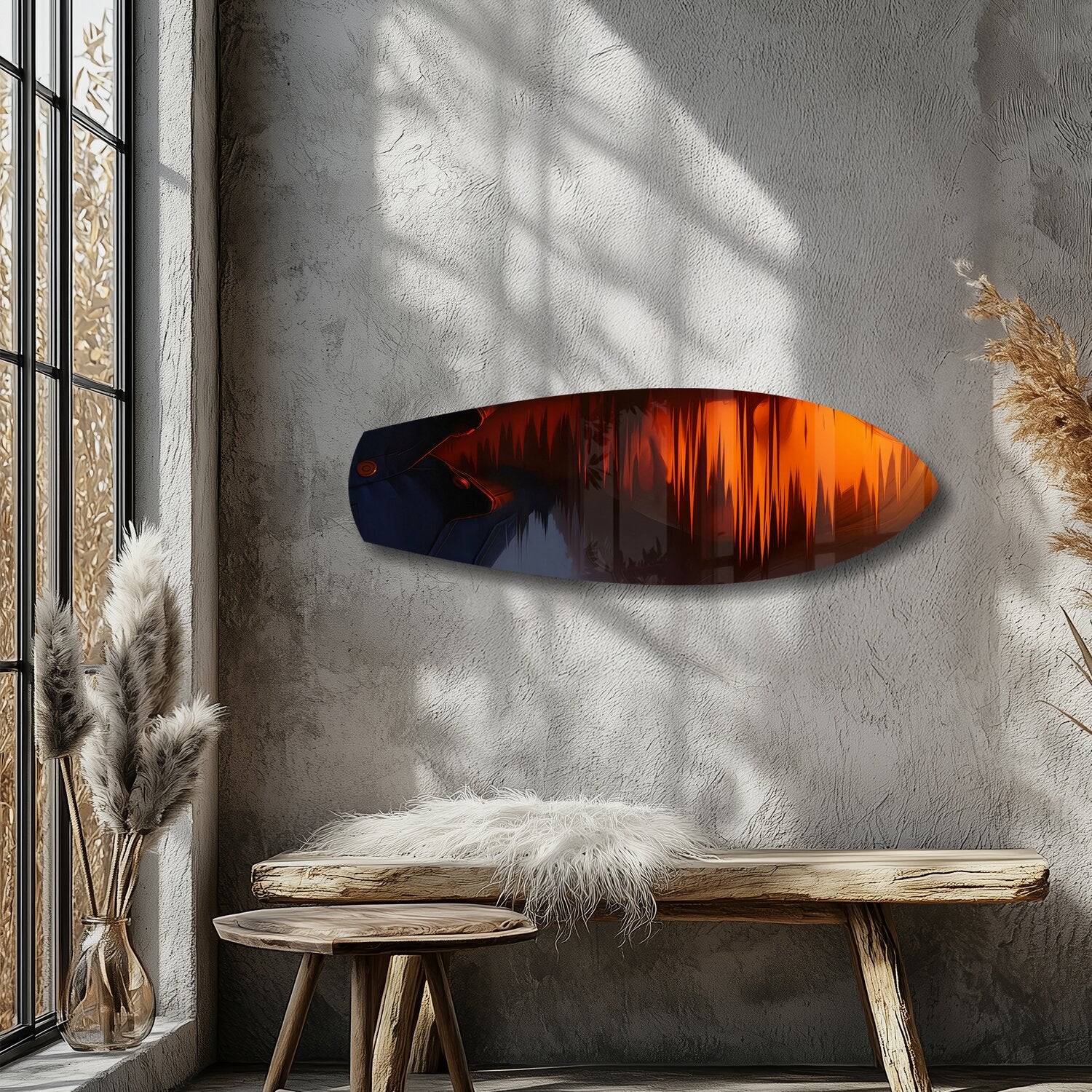 Cinematic Cowboy Silhouette Glass Wall Art.