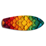 Rainbow Layered Leaves Abstract Glass Wall Art.