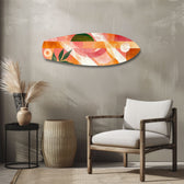 Boho Geometric Botanical Glass Wall Art.