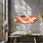 Boho Geometric Botanical Glass Wall Art.