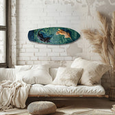 Tiger and Panther Ornamental Water Glass Wall Art.