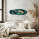 Tiger and Panther Ornamental Water Glass Wall Art.