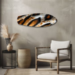Tiger Fur Texture Glass Wall Art.