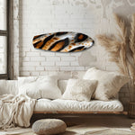 Tiger Fur Texture Glass Wall Art.