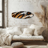 Tiger Fur Texture Glass Wall Art.