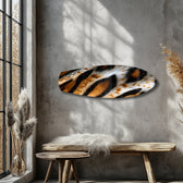 Tiger Fur Texture Glass Wall Art.