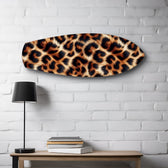 Leopard Print Glass Wall Art.