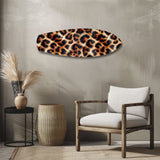 Leopard Print Glass Wall Art.