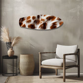 Cow Hide Texture Glass Wall Art.
