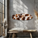 Cow Hide Texture Glass Wall Art.