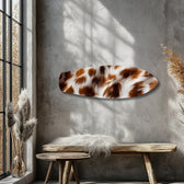 Cow Hide Texture Glass Wall Art.