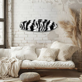 Zebra Stripe Glass Wall Art.