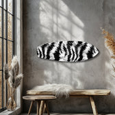 Zebra Stripe Glass Wall Art.