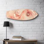 Abstract Pink Cloud Swirl Glass Wall Art.