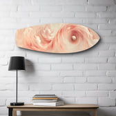 Abstract Pink Cloud Swirl Glass Wall Art.