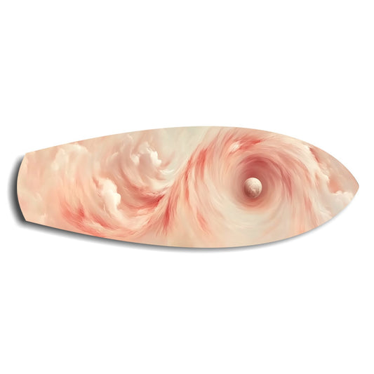 Abstract Pink Cloud Swirl Glass Wall Art.