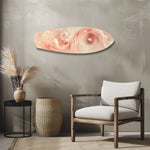 Abstract Pink Cloud Swirl Glass Wall Art.