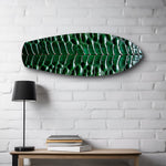 Emerald Crocodile Skin Glass Wall Art.