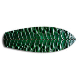 Emerald Crocodile Skin Glass Wall Art.