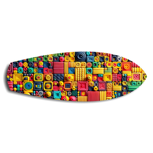 Colorful Clay Mosaic Glass Wall Art.