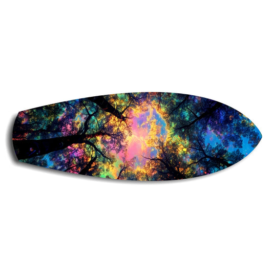 Psychedelic Forest Canopy Glass Wall Art.