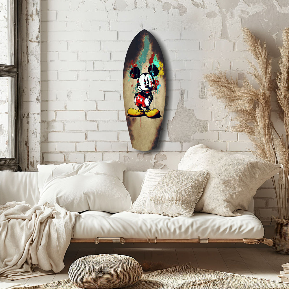 Graffiti Mouse Pop Art Glass Wall Art.