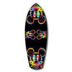 Neon Cartoon Mouse Pop Art Tempered Glass Wall Art.