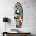 Street Art Curtain Reveal Pop Art Glass Wall Art.
