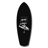 Iconic Black White Sneaker Pop Art Glass Wall Art.