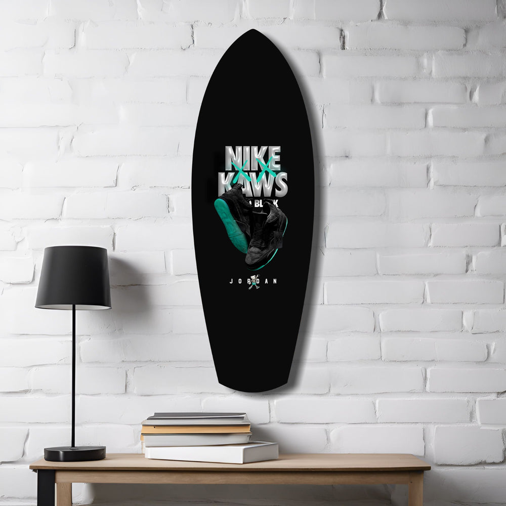Teal Sole Sneaker Streetwear Pop Art Glass Wall Art.
