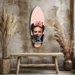 Floral Crown Woman Surreal Tempered Glass Wall Art.