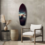 Motorcycle Racer Speed Lines Tempered Glass Wall Art.